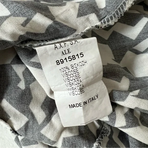 Ale Italian Made Asymmetrical Hem Button Down Top - sz M - Picture 6 of 6